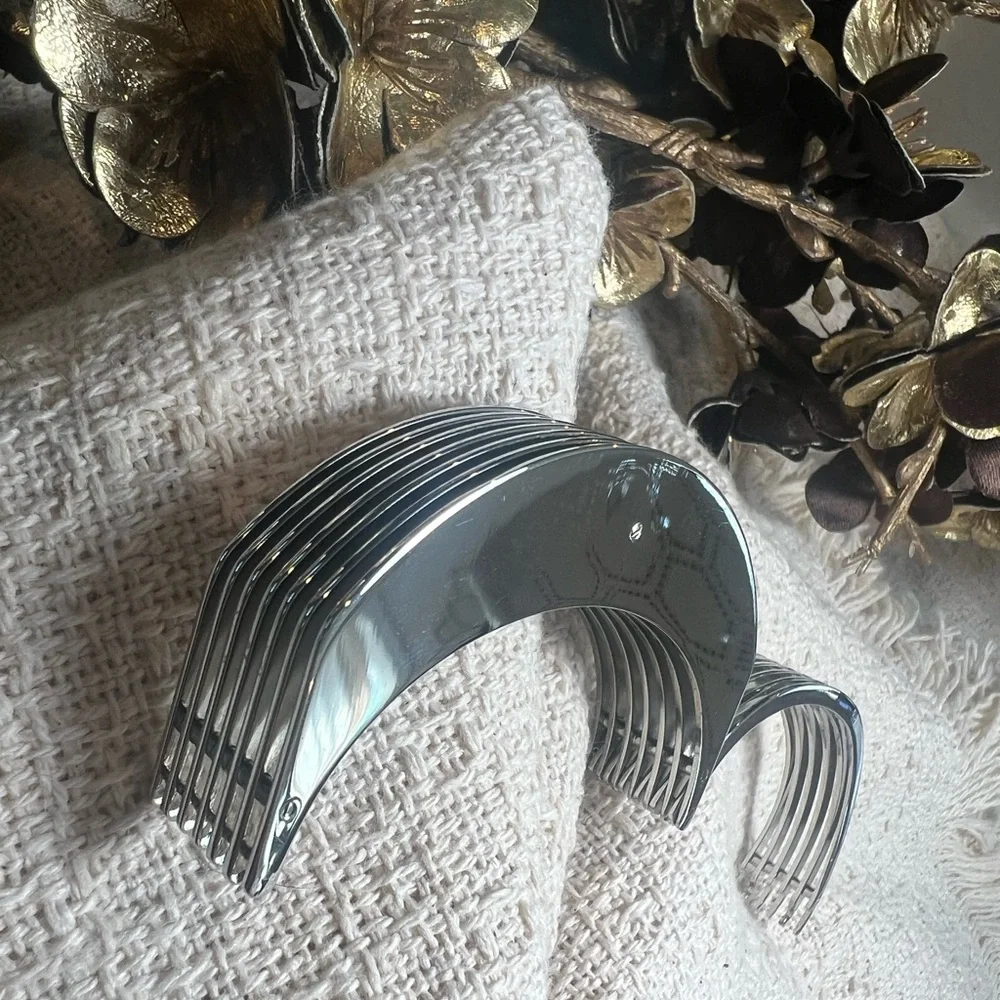 All Saints Silver Cuff Bracelet - Picture 6 of 10